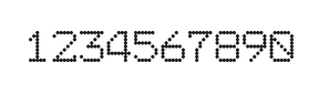7×9数字点阵字体 ddN79AA0553