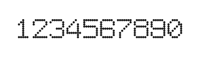 7×9数字点阵字体 ddN79AA0565
