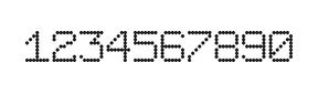 7×9数字点阵字体 ddN79AA0570