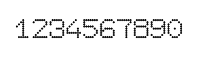 7×9数字点阵字体 ddN79AA0584