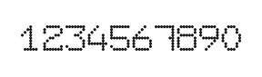 7×9数字点阵字体 ddN79AA0587