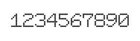7×9数字点阵字体 ddN79AA0589