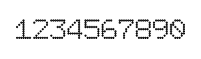 7×9数字点阵字体 ddN79AA0603