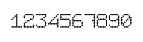 7×9数字点阵字体 ddN79AA0620