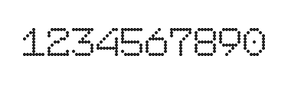 7×9数字点阵字体 ddN79AA0622
