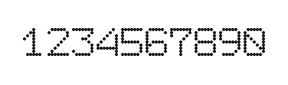 7×9数字点阵字体 ddN79AA0625