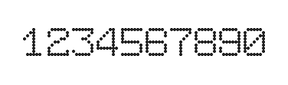 7×9数字点阵字体 ddN79AA0636