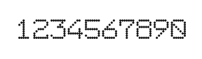 7×9数字点阵字体 ddN79AA0643