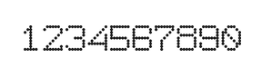 7×9数字点阵字体 ddN79AA0655