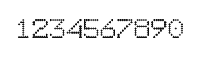 7×9数字点阵字体 ddN79AA0656