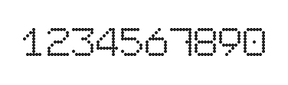 7×9数字点阵字体 ddN79AA0666
