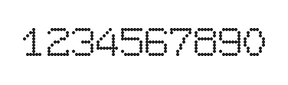 7×9数字点阵字体 ddN79AA0680