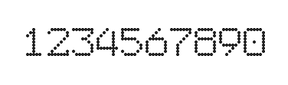 7×9数字点阵字体 ddN79AA0682