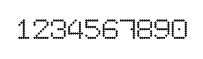7×9数字点阵字体 ddN79AA0694
