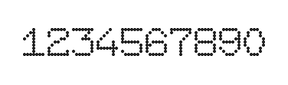 7×9数字点阵字体 ddN79AA0717