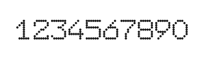 7×9数字点阵字体 ddN79AA0726