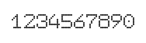 7×9数字点阵字体 ddN79AA0735