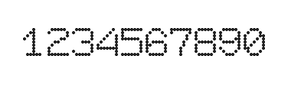 7×9数字点阵字体 ddN79AA0751