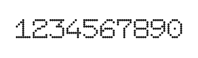 7×9数字点阵字体 ddN79AA0764