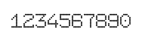 7×9数字点阵字体 ddN79AA0770