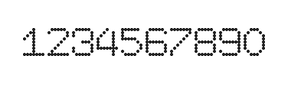 7×9数字点阵字体 ddN79AA0772