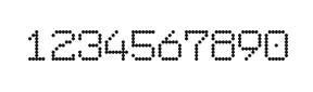 7×9数字点阵字体 ddN79AA0774