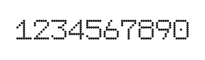 7×9数字点阵字体 ddN79AA0786