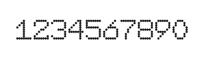 7×9数字点阵字体 ddN79AA0799