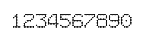 7×9数字点阵字体 ddN79AA0802