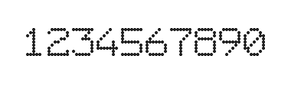 7×9数字点阵字体 ddN79AA0806