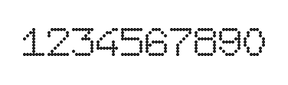 7×9数字点阵字体 ddN79AA0808
