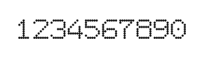7×9数字点阵字体 ddN79AA0824