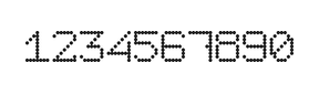 7×9数字点阵字体 ddN79AA0840