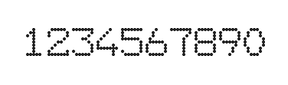 7×9数字点阵字体 ddN79AA0842