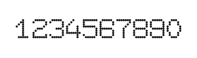 7×9数字点阵字体 ddN79AA0843
