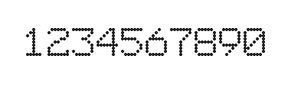 7×9数字点阵字体 ddN79AA0860