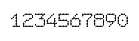 7×9数字点阵字体 ddN79AA0870