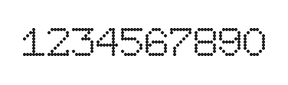 7×9数字点阵字体 ddN79AA0880
