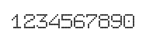 7×9数字点阵字体 ddN79AA0888