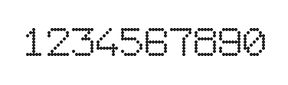 7×9数字点阵字体 ddN79AA0900