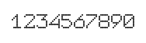7×9数字点阵字体 ddN79AA0903