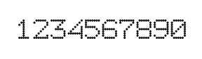 7×9数字点阵字体 ddN79AA0909