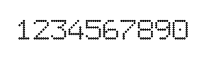7×9数字点阵字体 ddN79AA0911