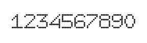 7×9数字点阵字体 ddN79AA0923
