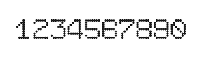 7×9数字点阵字体 ddN79AA0926