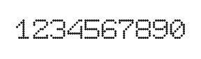 7×9数字点阵字体 ddN79AA0935