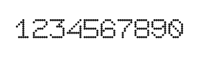 7×9数字点阵字体 ddN79AA0936