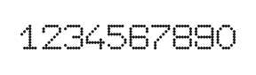 7×9数字点阵字体 ddN79AA0947