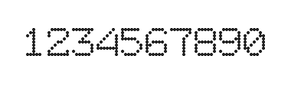 7×9数字点阵字体 ddN79AA0951