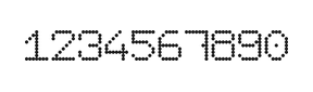 7×9数字点阵字体 ddN79AA0962